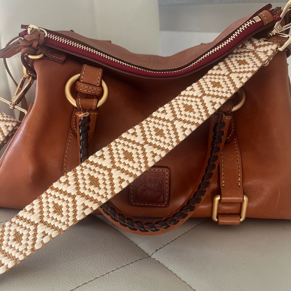 Dooney & Bourke Brown Florentine Leather Shoulder Bag Satchel